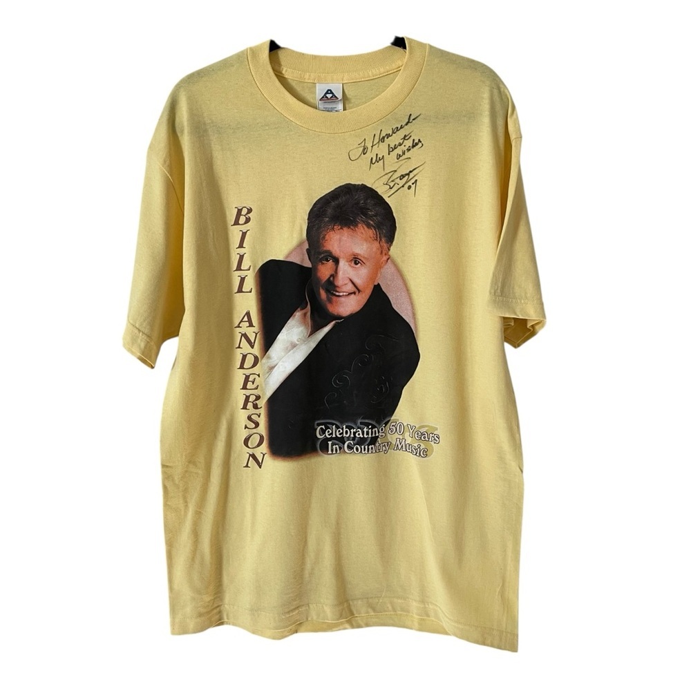 Vintage Bill Anderson Autographed T-Shirt Size L